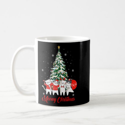 Cat Christmas Tree Meowy Catmas Xmas Kids Girls Bo Coffee Mug