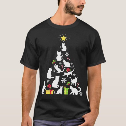 Cat Christmas Tree T_Shirt