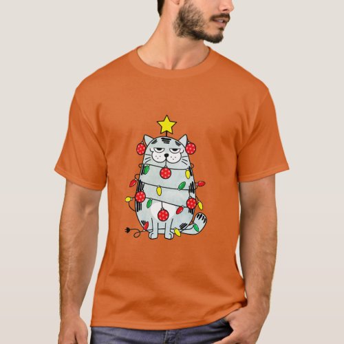 Cat Christmas tree  T_Shirt