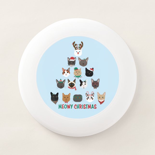 Cat Christmas Tree Wham-O Frisbee (Front)
