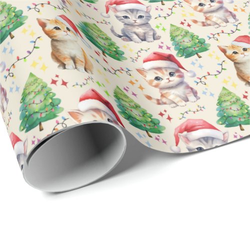  Cat Christmas Wrapping Paper