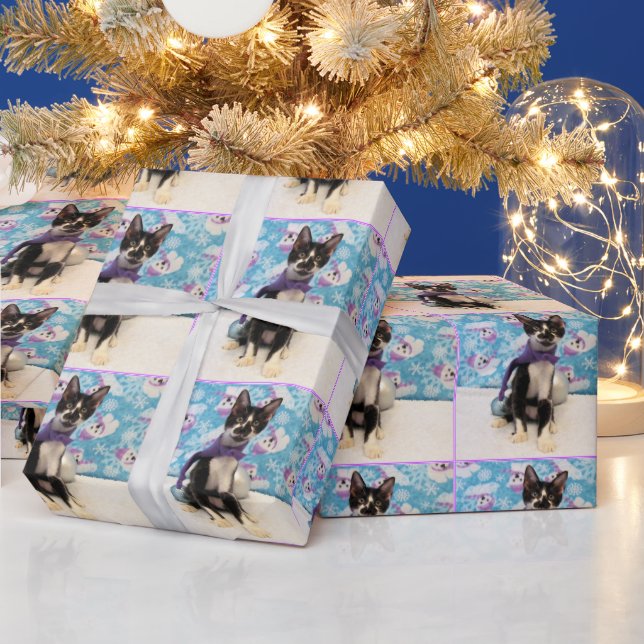 Cat Christmas Wrapping Paper Starring Cowboy (Holidays)