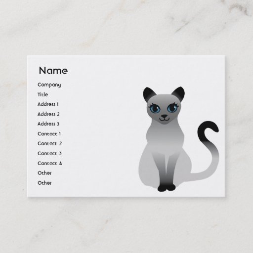 Customizable Cat - Chubby Business Card Templates
