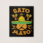Cat Cinco de Mayo Cinco de Meow Kitten Sombrero Jigsaw Puzzle Cat Cinco de Mayo Cinco de Meow Kitten Sombrero Jigsaw Puzzle