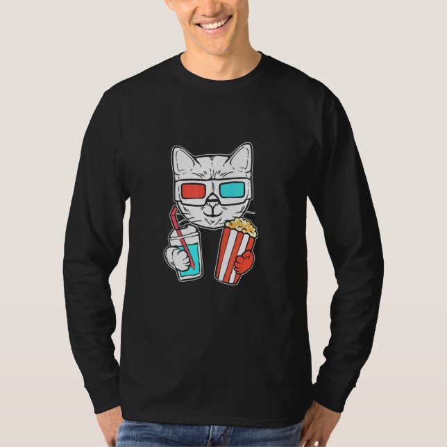 Cat Cinema Foodie T-Shirt (Front)