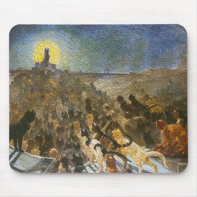 Cat City by artist Théophile Steinlen Mouse Pad (Front)