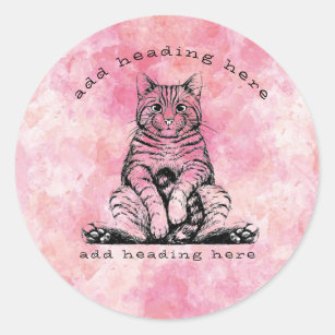Cat Classic Round Sticker