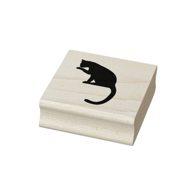 Cat Cleaning His Paws Craft and Art Stamp (Stamp)