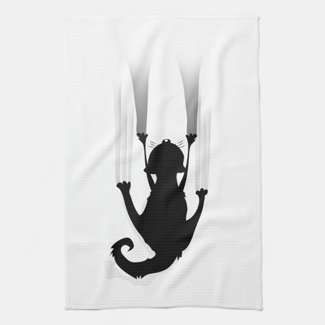 Cat Climb Kitchen Towel (Vertical)