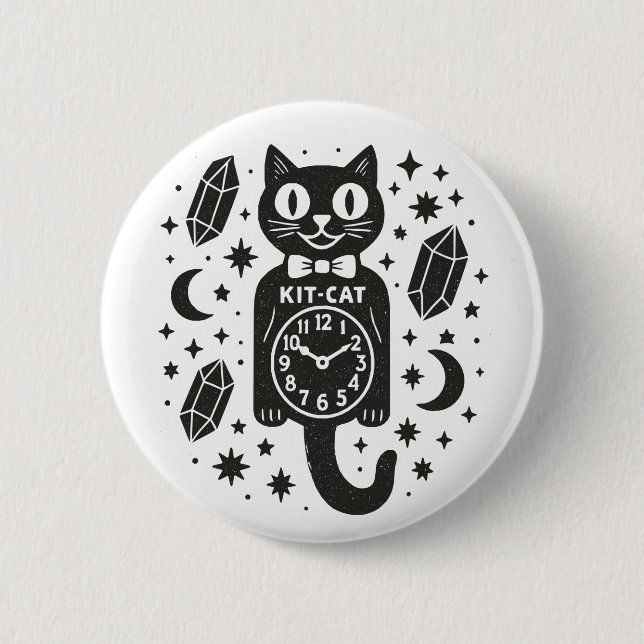 Cat Clock Button (Front)