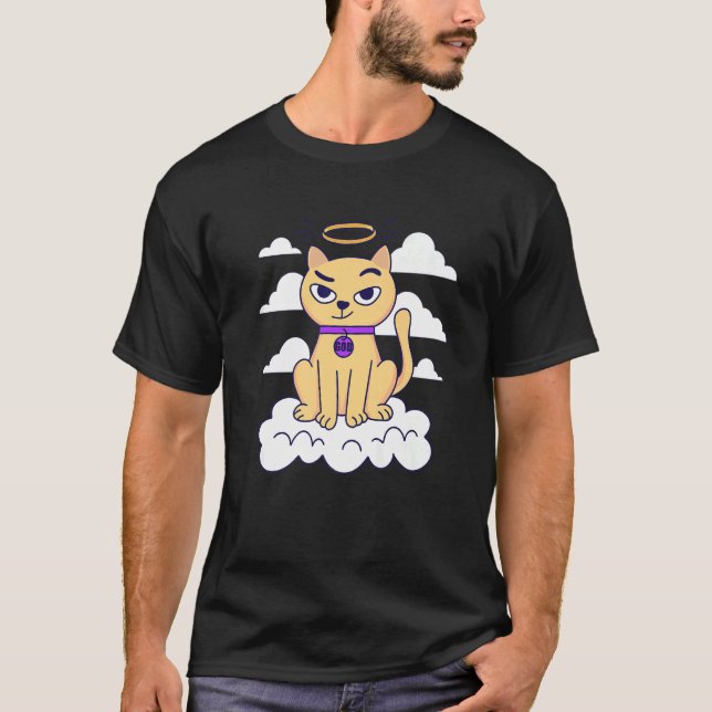 cat clouds god cute   T-Shirt (Front)