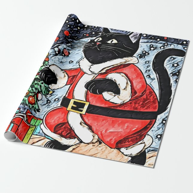 Cat Cluse  Wrapping Paper (Unrolled)