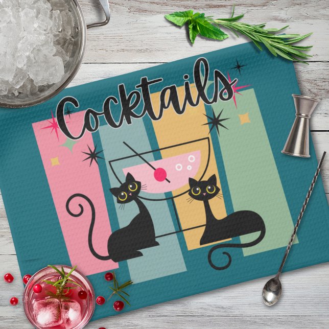 Cat Cocktails Kitchen and Bar Towel (Creator Uploaded)
