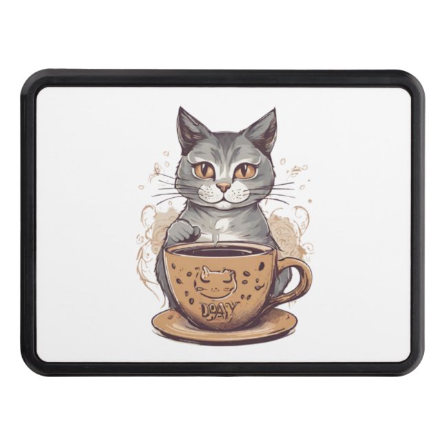 Cat Coffee   Hitch Cover (Front)