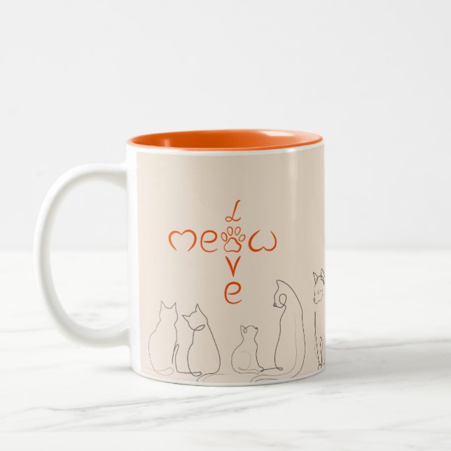 Cat Coffee Mug (Left)