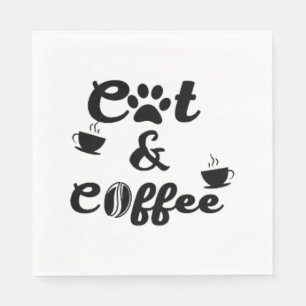 Cat  coffee   napkins