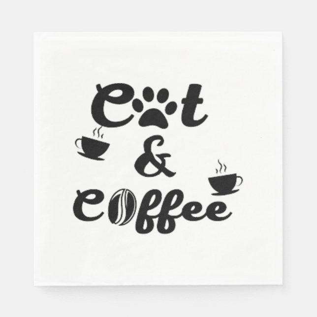 Cat  coffee   napkins (Front)