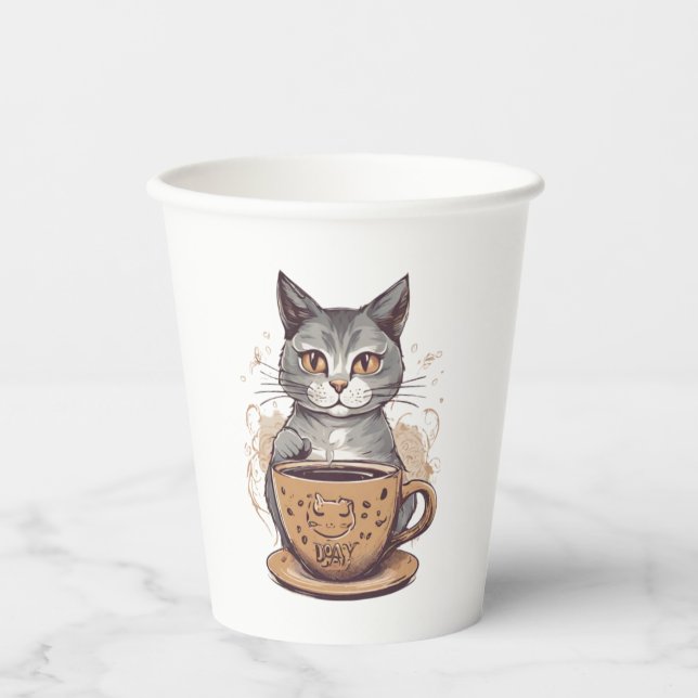 Cat Coffee   Paper Cups (Front)