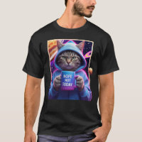 Cat Coffee Tee: Nope Not Today - Catitude Meme