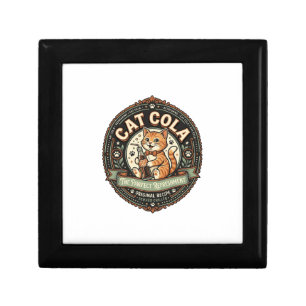 Cat Cola Cat Soda Pop Beverage Label Cat Vintage V Gift Box