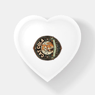 Cat Cola Cat Soda Pop Beverage Label Cat Vintage V Paperweight