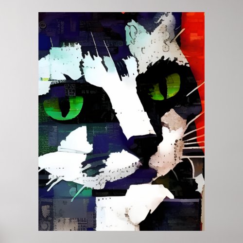 Cat Collage Poster