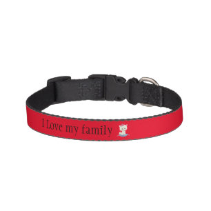 CAT COLLAR ART STYLE DESIGN I LOVE MY FAMILY
