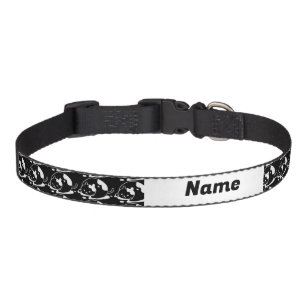 cat collar pet custom name full black