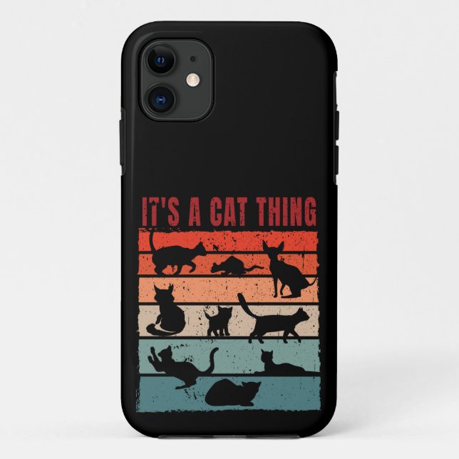 Cat Collection Retro Case-Mate iPhone Case (Back)
