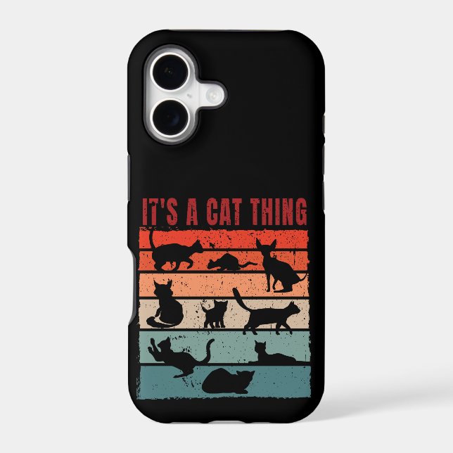 Cat Collection Retro Iphone Case (Back)