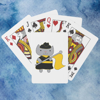 Cat Color Guard Performer Marching Band Black  Poker Cards