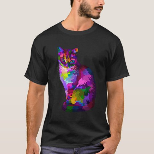 Cat Colorful T_Shirt