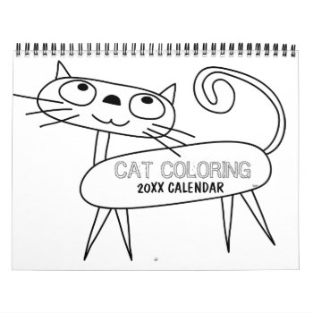 Cat Coloring Calendar by pixibition at Zazzle