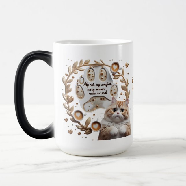 Cat Comfort Morphing Mug – 15 oz Magical (Left)