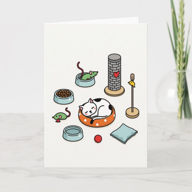 Cat Comforts Mothers Day Card (Front)