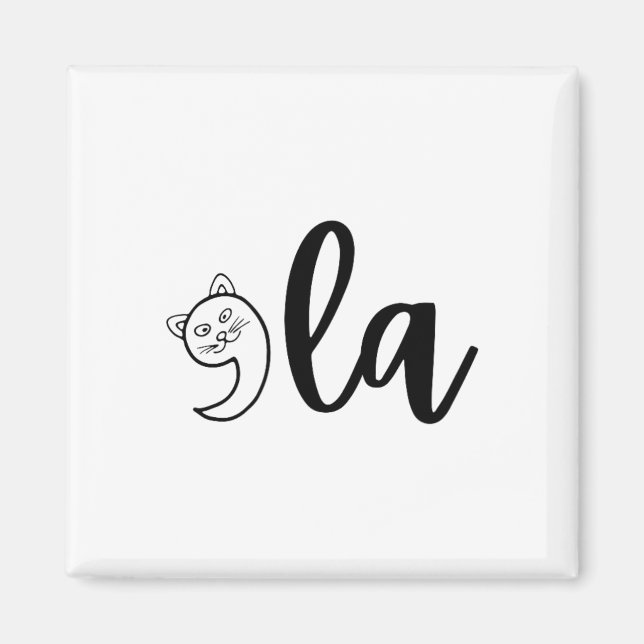 Cat Comma La For President Cat Lady Cat Lovers  Magnet (Front)