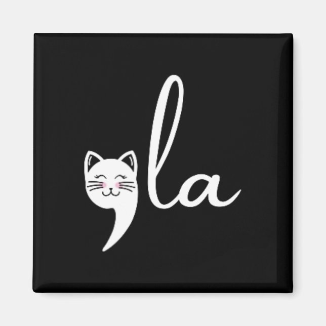 Cat Comma La Kamala Harris For President 2024 Elec Magnet (Front)