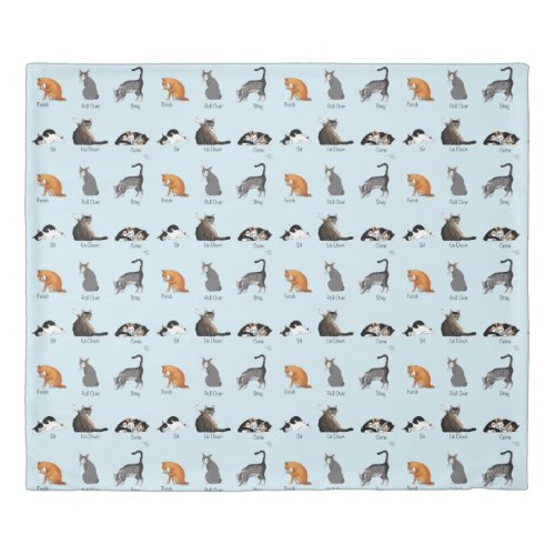 Cat Commands Duvet Cover