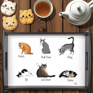 Cat Commands Serving Tray