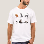 Cat Commands T-Shirt<br><div class="desc">There are 6 different dog commands. Of course the cats are ignoring them!</div>