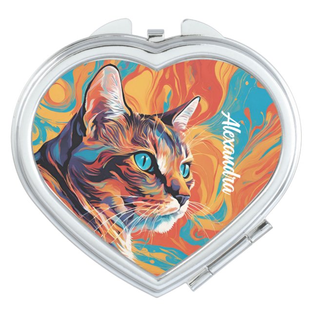 Cat compact mirror (Front)