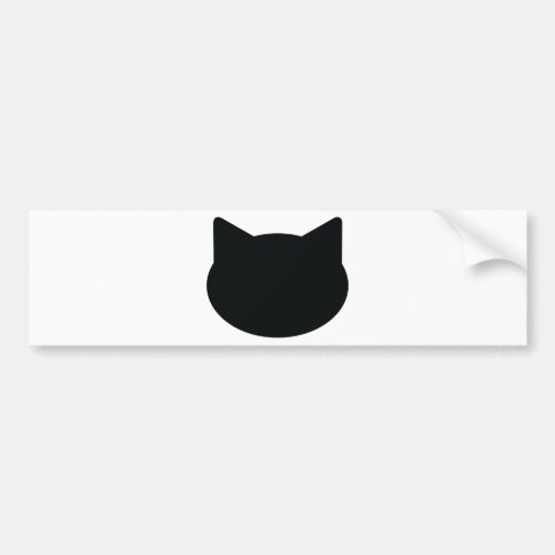 cat contour icon bumper sticker