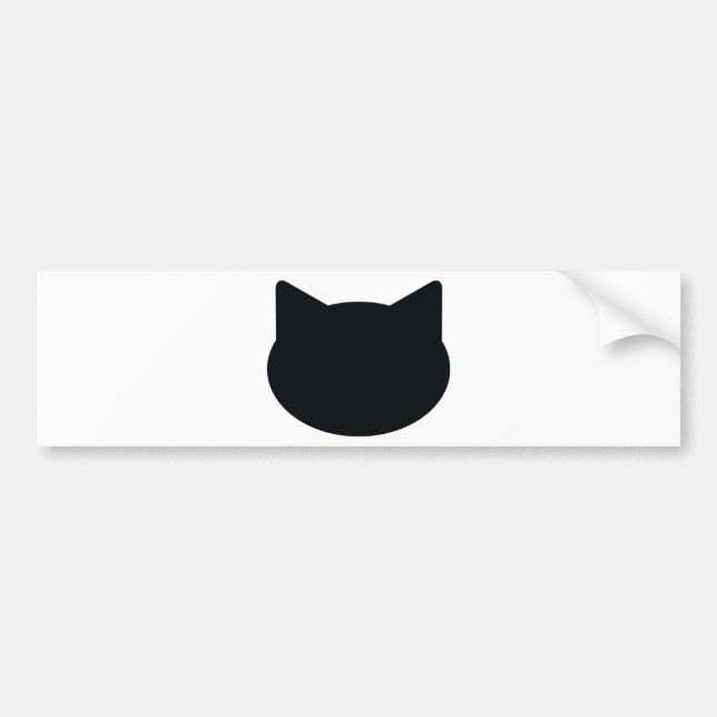 cat contour icon bumper sticker (Front)