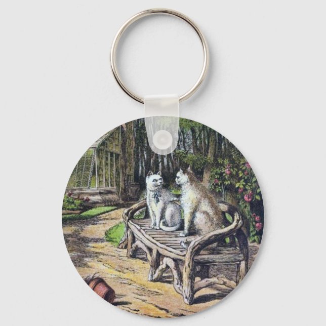 Cat Conversation Keychain (Front)