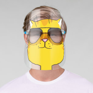 Cat Cool Sunglasses Funny Face Shield