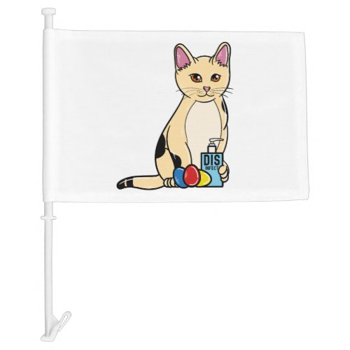 Cat Corona Easter Car Flag