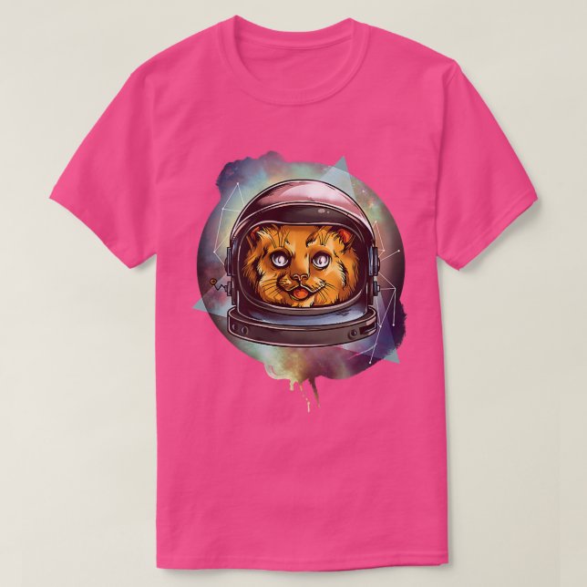 Cat - Cosmic Kitten - Kitty - Astronaut - Fun - Gi T-Shirt (Design Front)