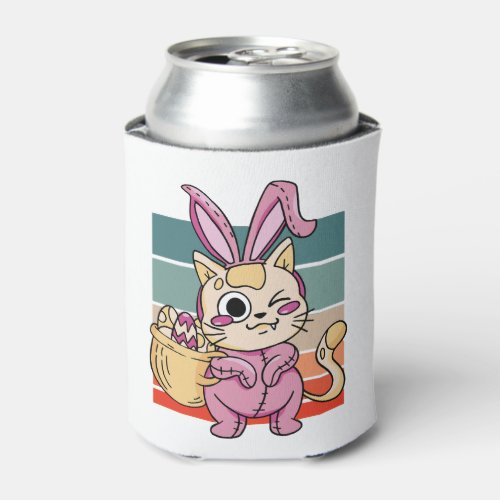 Cat Cosplayer Easter Bunny Costume Egg Basket Can Cooler
