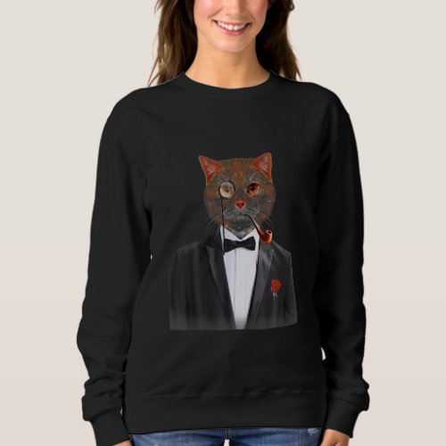 Cat Costume I Do What I Want Cat With Pipe Sweatshirt