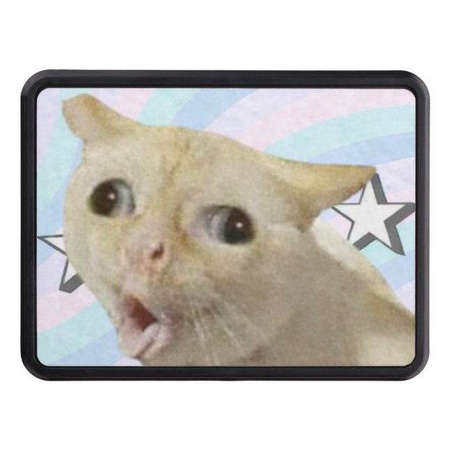 Cat Coughing Meme Trailer Hitch Cover - Car Traile (Front)